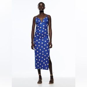 Zara linen blend dress, size S